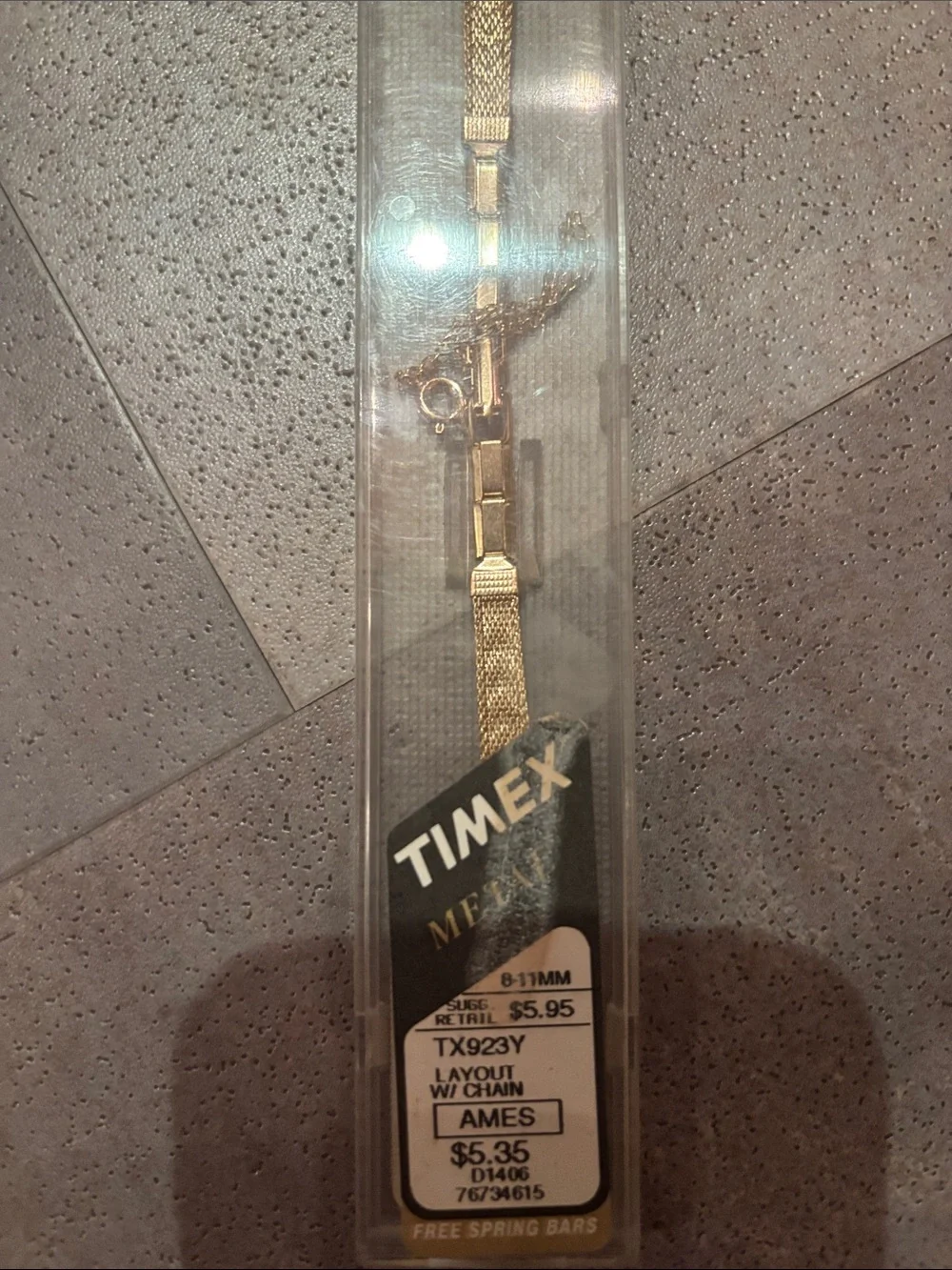Timex Gold layout with chain 8-11MM Watch Band